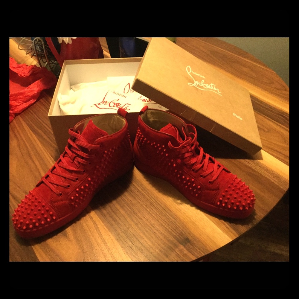 Red Christian Louboutin Sneakers (Spikes)